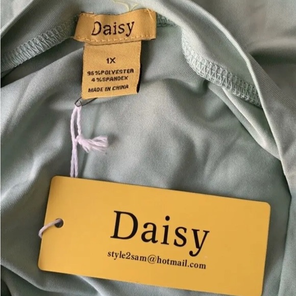 NWT Daisy Swimsuit Coverup long blouse, V-neck Sea foam Green Women's Plus 1X - Picture 10 of 14